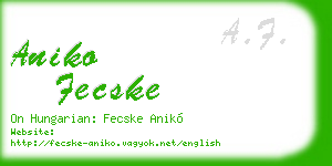 aniko fecske business card